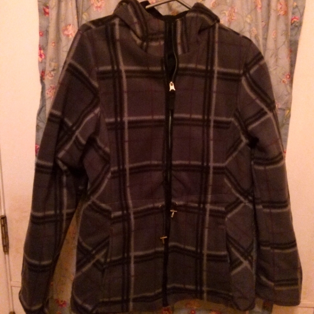 Reversible Free Country Jacket / Sweater, black / plaid
